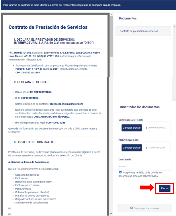 Pago de servicio de la plataforma dito (Actualización) – Dito 4.0